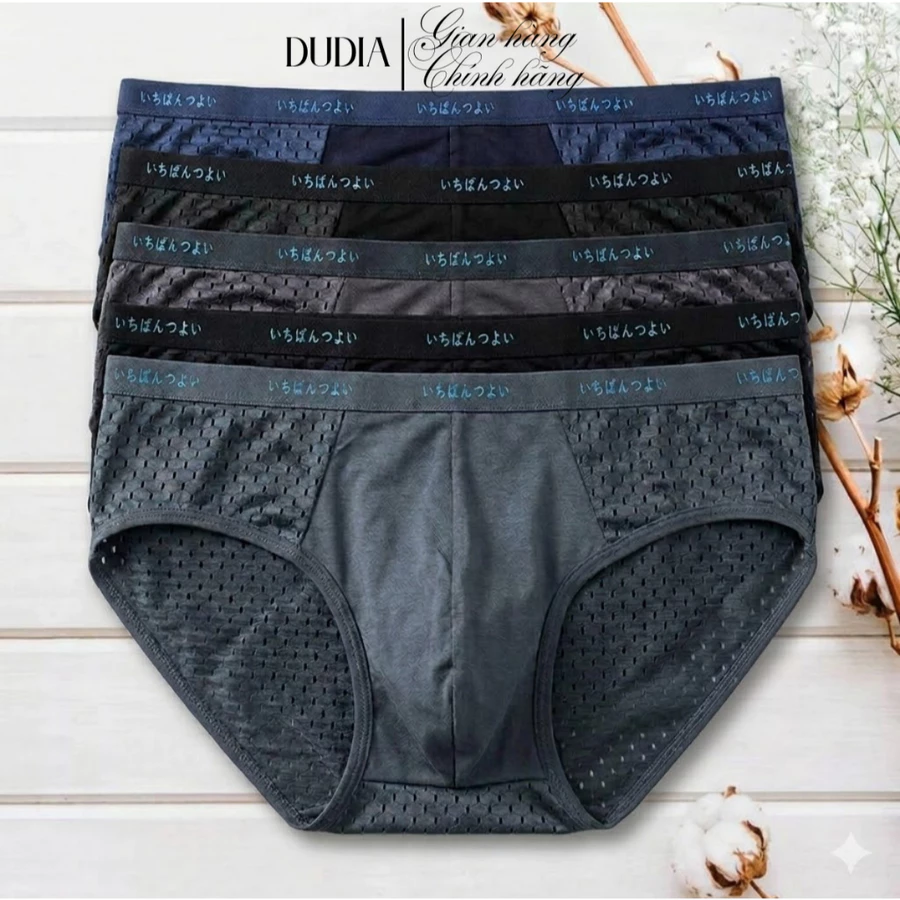Combo 4 Quần Lót Tam Giác Nam DUDIA Mềm Mại Thoáng Khí [S02]